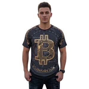 Switch Remarkable Mens Billionaires Shirt 3XL Black Golden Club Graphic HipHop